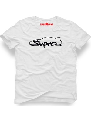 Tshirthane Supra Logo Beyaz Erkek T-Shirt