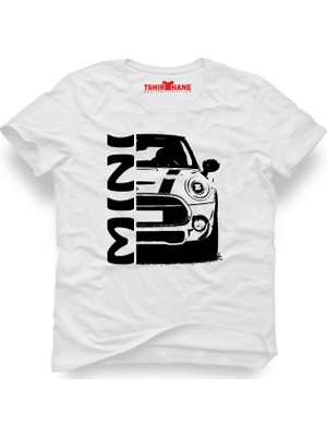 Tshirthane Mini Cooper Beyaz Erkek T-Shirt