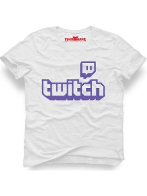Tshirthane Twicht Logo Beyaz Erkek T-Shirt