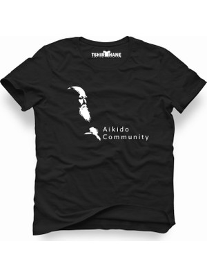 Tshirthane Aikido Community Siyah Erkek T-Shirt