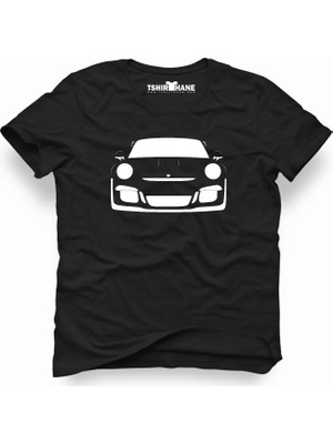 Tshirthane Porsche Siyah Erkek T-Shirt