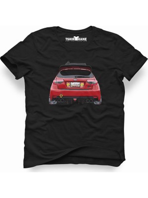 Tshirthane Subaru Modifiye Siyah Erkek T-Shirt