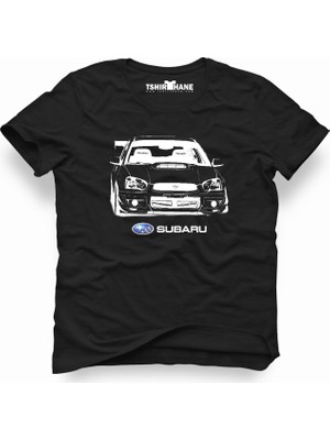 Tshirthane Subaru İmpreza Siyah Erkek T-Shirt