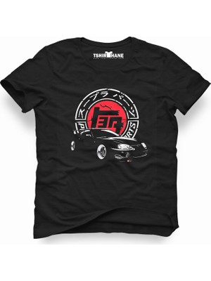 Tshirthane Toyota Supra Siyah Erkek T-Shirt