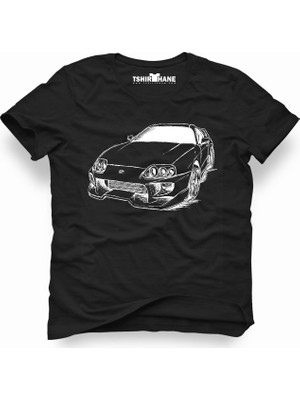 Tshirthane Toyota Supra Siyah Erkek T-Shirt