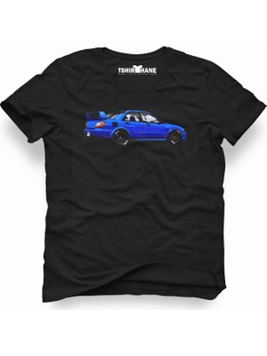 Tshirthane Subaru Siyah Erkek T-Shirt
