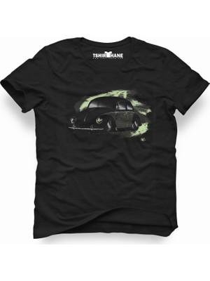 Tshirthane Vw Volkswagen Beetle Siyah Erkek T-Shirt