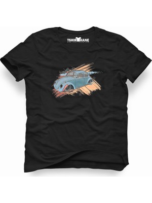 Tshirthane Vw Volkswagen Beetle Siyah Erkek T-Shirt