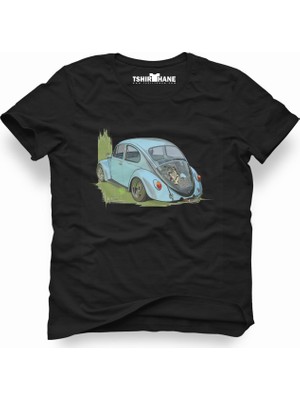 Tshirthane Vw Volkswagen Beetle Siyah Erkek T-Shirt