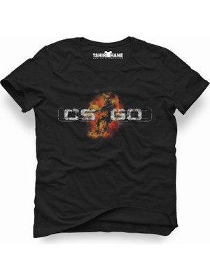 Tshirthane Csgo Cs Go Siyah Erkek T-Shirt