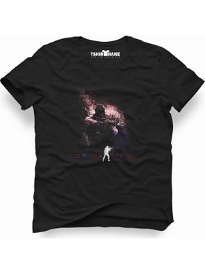 Tshirthane Csgo Cs Go Global Offensive Siyah Erkek T-Shirt