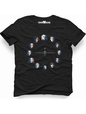 Tshirthane Game Of Thrones Siyah Erkek T-Shirt