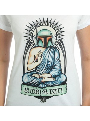 Bant Giyim Star Wars Boba Fett Beyaz Kadın T-Shirt