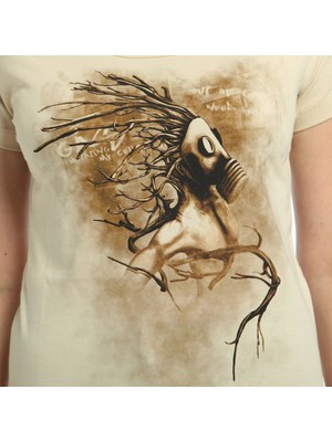 Bant Giyim Root N' Smoke Krem Kadın T-Shirt