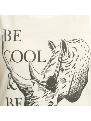 Bant Giyim Be Cool Beyaz Kadın T-Shirt