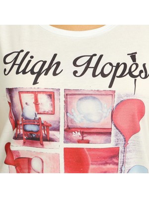 Bant Giyim High Hopes Beyaz Kadın T-Shirt