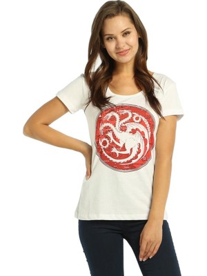 Bant Giyim Game Of Thrones Beyaz Kadın T-Shirt