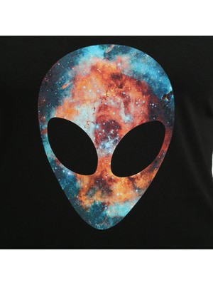 Bant Giyim Alien Cosmos Siyah Kadın T-Shirt