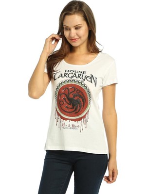 Bant Giyim Game Of Thrones Beyaz Kadın T-Shirt