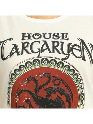 Bant Giyim Game Of Thrones Beyaz Kadın T-Shirt