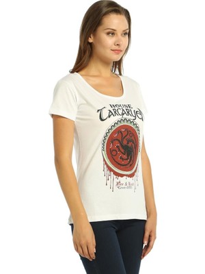 Bant Giyim Game Of Thrones Beyaz Kadın T-Shirt