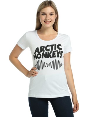 Bant Giyim Arctic Monkeys Beyaz Kadın T-Shirt