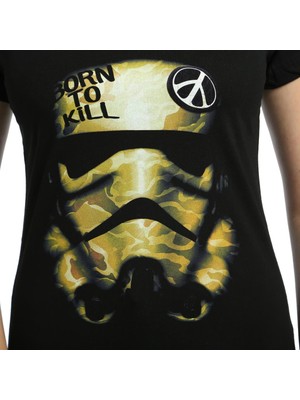 Bant Giyim Star Wars Trooper Siyah Kadın T-Shirt