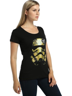 Bant Giyim Star Wars Trooper Siyah Kadın T-Shirt