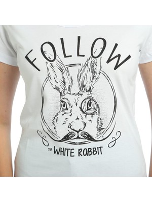 Bant Giyim White Rabbit Beyaz Kadın T-Shirt