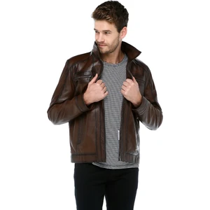 E-1034 Deri Erkek Mont