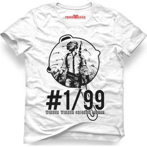 Pubg #1/99 Beyaz Erkek T-Shirt
