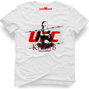 Ufc Khabib Nurmagomedov Boksör Beyaz Erkek T-Shirt