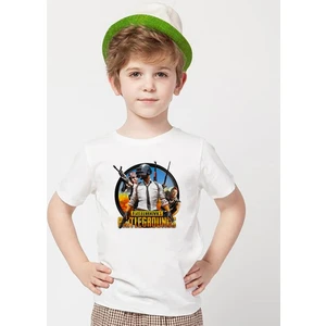 Pubg Beyaz Erkek T-Shirt