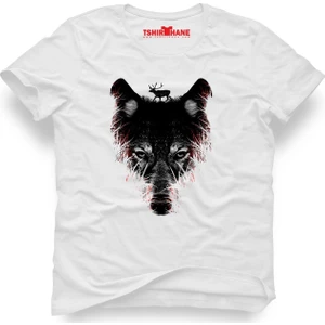 Wolf Kurt Beyaz Erkek T-Shirt