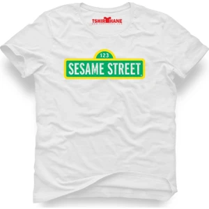 Sesame Street Susam Sokağı Beyaz Erkek T-Shirt