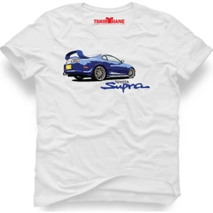Toyota Supra Beyaz Erkek T-Shirt