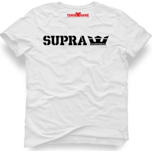 Supra Logo Beyaz Erkek T-Shirt