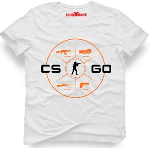 Csgo Cs Go Envanter Beyaz Erkek T-Shirt