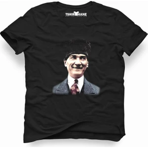 Mustafa Kemal Atatürk Siyah Erkek T-Shirt