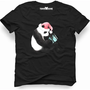 Panda Siyah Erkek T-Shirt