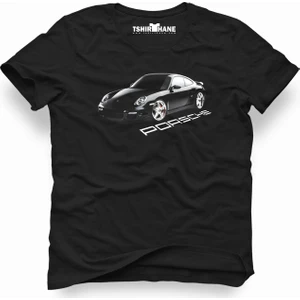 Porsche Logo Siyah Erkek T-Shirt