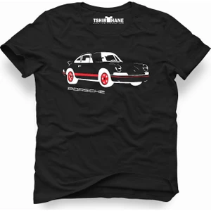Porsche Siyah Erkek T-Shirt