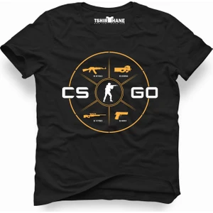 Csgo Cs Go Menu Siyah Erkek T-Shirt