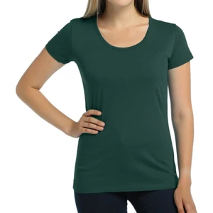 Bant Giyim Açık Bisiklet Yaka Yeşil Kadın T-Shirt