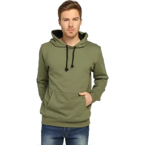 Bant Giyim Açık Haki Kapüşonlu Erkek Sweatshirt Hoodie