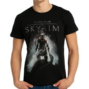 Bant Giyim Elder Scrolls Skyrim Siyah Erkek T-Shirt