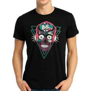 Bant Giyim Stereo Skull Siyah Erkek T-Shirt