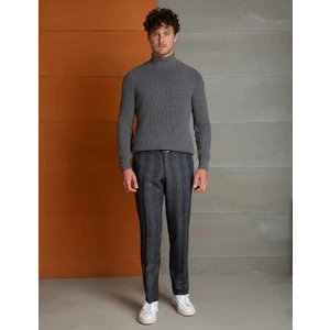 Pierre Cardin Erkek Gri Melanj Slim Fit Triko Kazak 50193385-VR086
