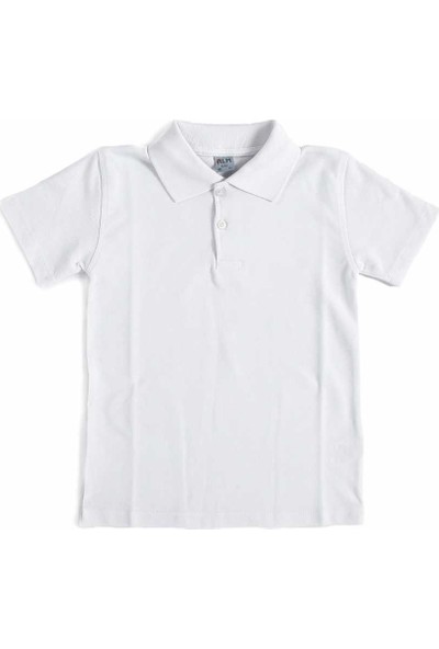 Alm Beyaz Kısa Kol 6-16 Yaş Çocuk Okul Lakos Tişört/T-Shirt - 80238-001