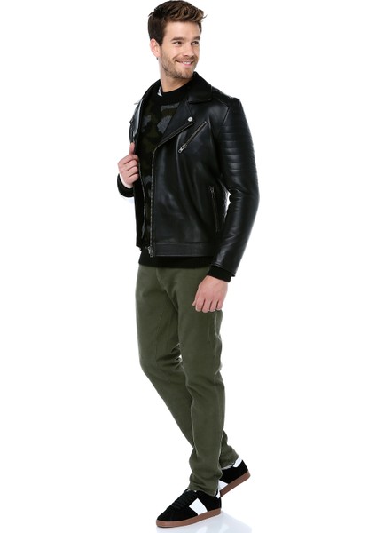 E-1065 Deri Erkek Mont